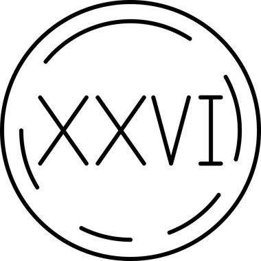 Tek bir harf simgesinin vektör illüstrasyonu