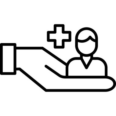 Hasta vektör simgesi olan ve kolayca düzenleyebilen doktor