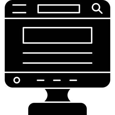 tarayıcı web simgesi basit vektör illüstrasyonu