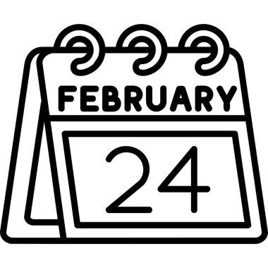 Tek bir günlük takvimde 24 Şubat tarihi