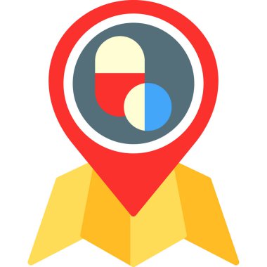 harita pin konumu simgesi düz biçimli