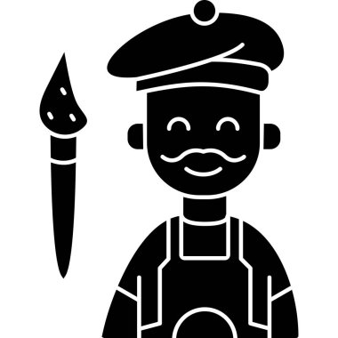 asker simgesi, basit vektör illüstrasyonu