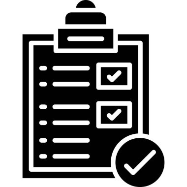 Kontrol listesi. Web simgesi basit illüstrasyon