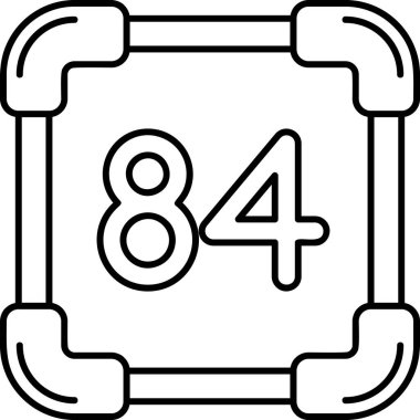 6 numaralı simge tasarım vektörü