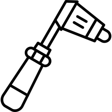 Çekiç inşaat aracı simgesi ana hat biçiminde