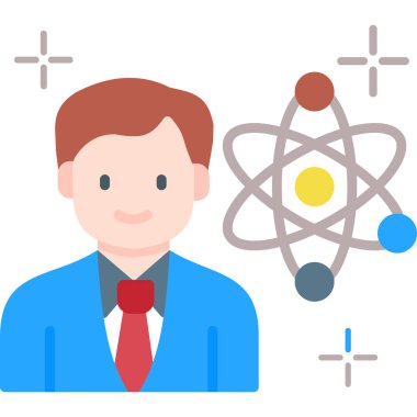 atom molekülü bilim simgesi