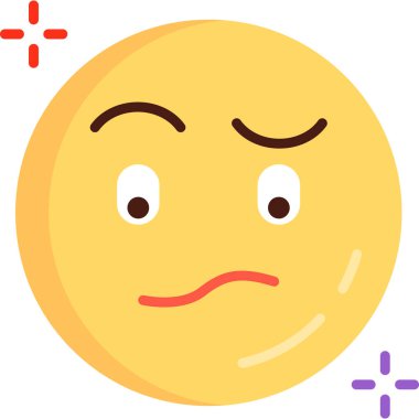 üzgün emoji emoticon vektör çizimi