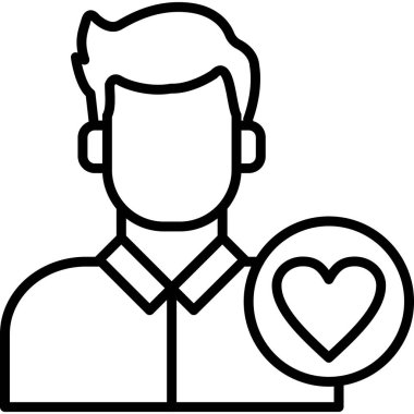 kalp adam aşk simgesi