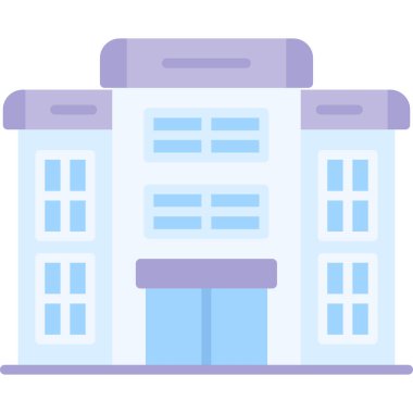 okul binası kutsal kişilerin resmi, vektör çizim