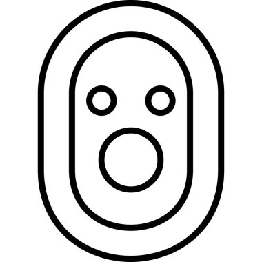 Yüz simgesi vektör illüstrasyonu