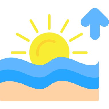 Güneş. Web simgesi basit illüstrasyon