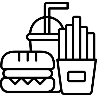 Yemekte hamburger yemek ikonu - içecekler kategorisinde