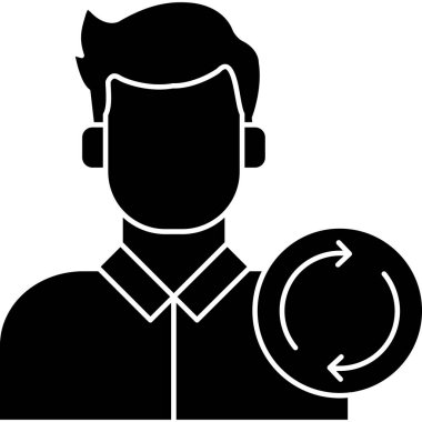 kullanıcı. Web simgesi basit illüstrasyon