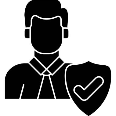 İş adamı. Web simgesi basit illüstrasyon