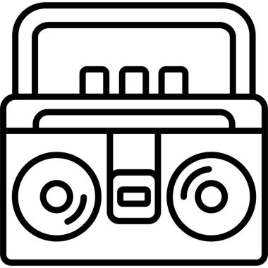 Radyo. Web simgesi basit illüstrasyon