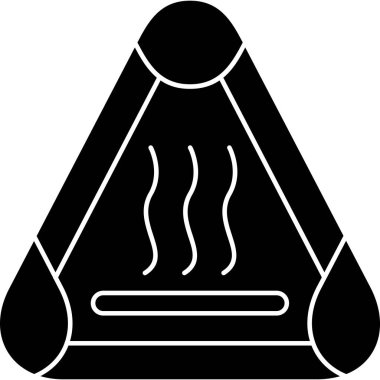 kamp çadırı simgesi, vektör illüstrasyonu