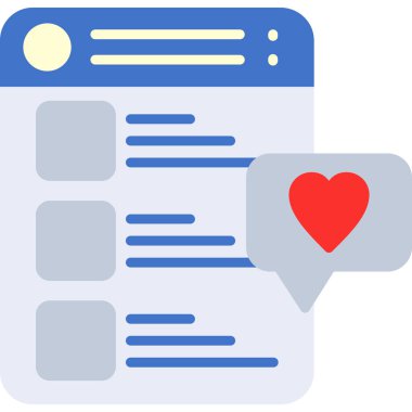 Sohbet mesaj simgesi düz biçimli