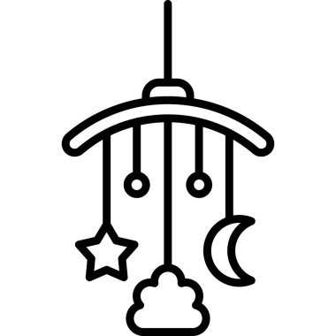 Ay gecesi ikonu. Beyaz arkaplanda izole edilmiş web tasarımı için ana ay gece vektör simgesi