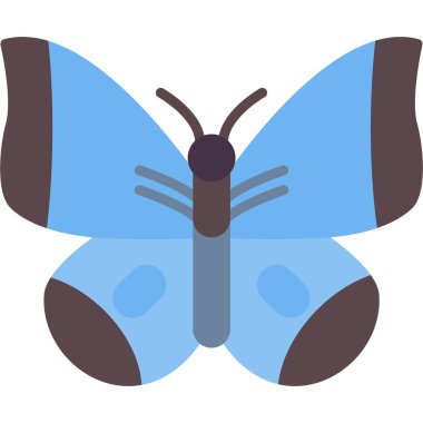 Kelebek düz vektör simgesi