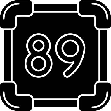 Moda stili izole edilmiş arkaplanda sekiz numara 9 simgesi