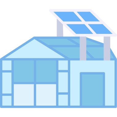 Güneş panelleri simgesi, izometrik 3d biçimi