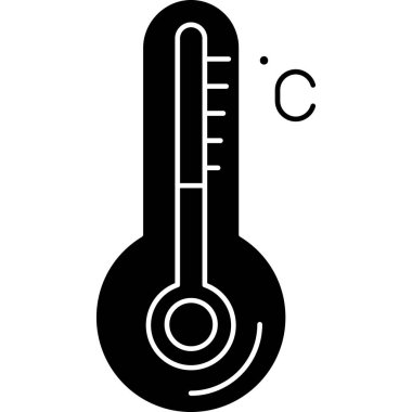Termometre simgesi, basit vektör tasarımı
