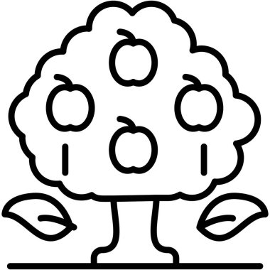 Ağaç. Web simgesi basit illüstrasyon