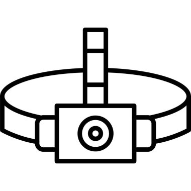 Kemer ikonu. Web için kemer vektör simgesinin basit illüstrasyonu
