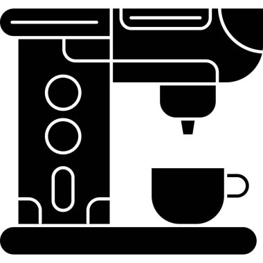 kahve makinesi simgesini, vektör çizim