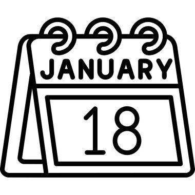 Takvim simgesi, vektör çizimi