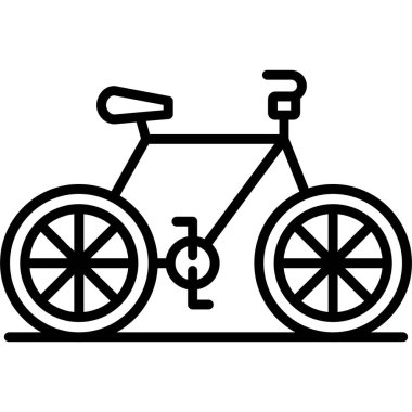 Bisiklet simgesi, vektör illüstrasyonu