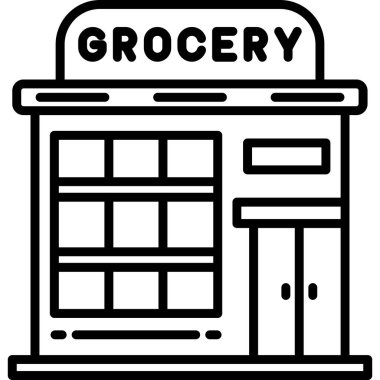 mağaza süpermarket binası simgesi