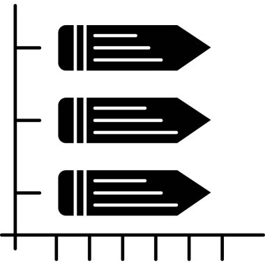 Cetvel simgesi. Web için vektör sembolünün basit bir illüstrasyonu