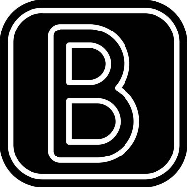 b harfi vektör simgesi