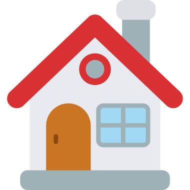 ev düz vektör simgesi