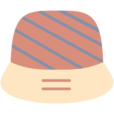 Düz renkli simge tasarımı. Şapka giyen bir adam.