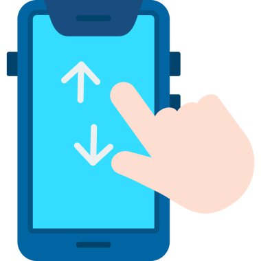 Mobil uygulama simgesi vektör illüstrasyonuna sahip el