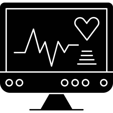 Kalp ikonu. Düz vektör çizimi. kalp sembolü