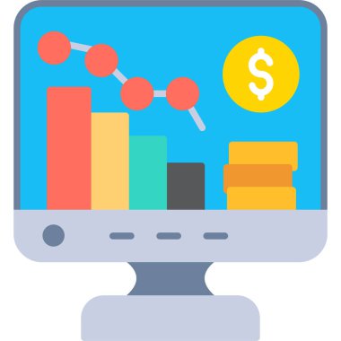 düz biçimli analitik grafik simgesi