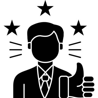 Web ve logonuz için işadamı simgesi işaret sembolü tasarımı