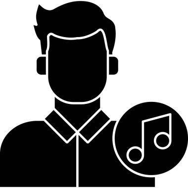 Müzik. Web simgesi basit illüstrasyon