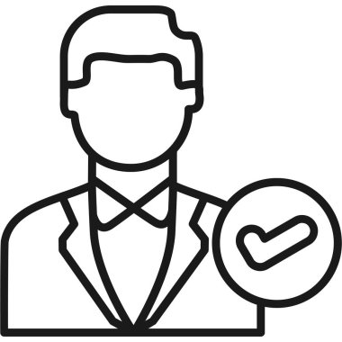 iş adamları ana hatlarıyla simge adam