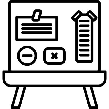 kontrol listesi simgesi, vektör illüstrasyonu