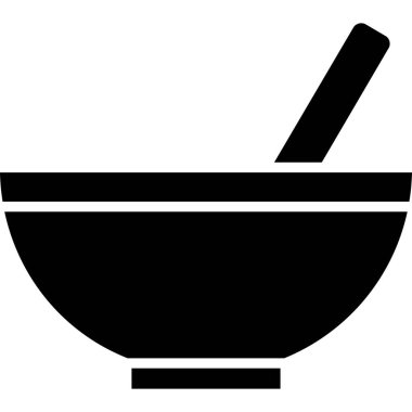 çorba kasesi ikonu, vektör illüstrasyonu