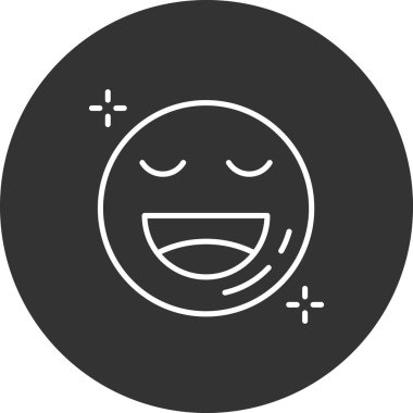 Bir yüz simgesinin vektör illüstrasyonu