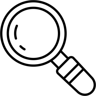 Büyüteç simgesi, vektör illüstrasyonu