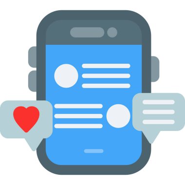 Sohbet iletişim simgesi doldurulmuş ana hat biçimi