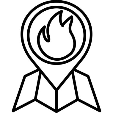 harita simgesi vektör illüstrasyonu