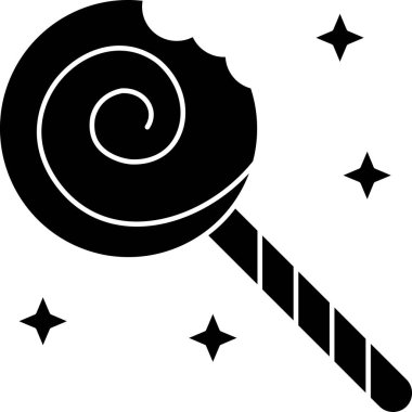 Tatlı bir çizgi film lolipopunun vektör çizimi