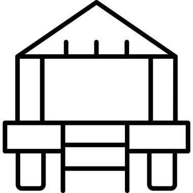 Kargo kamyonu. Web simgesi